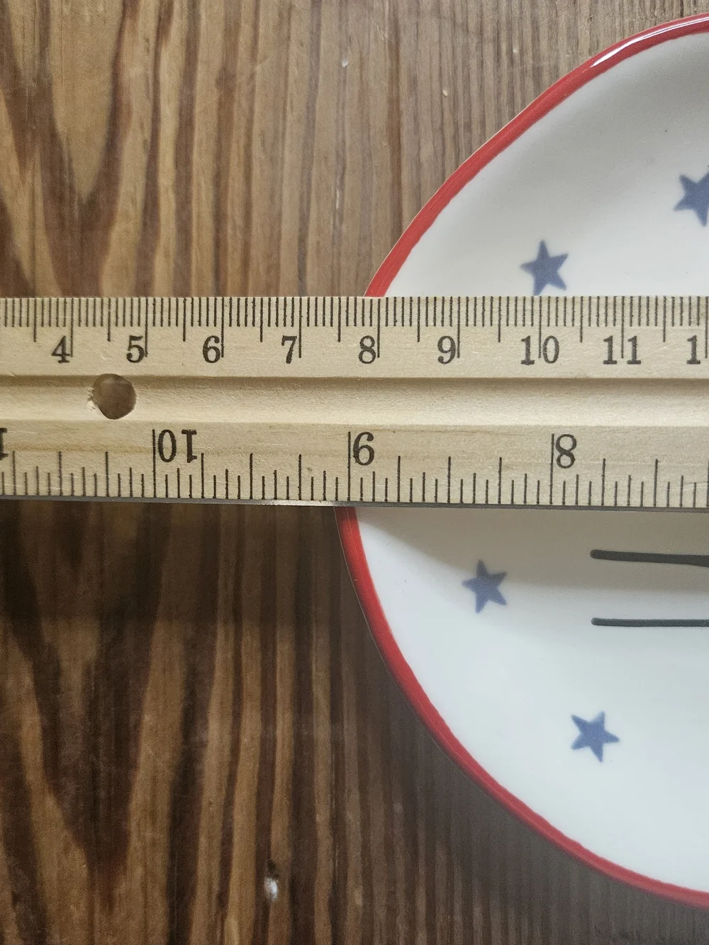 Rae Dunn Patriotic USA Spoon Rest - White with Red Trim and Blue Stars